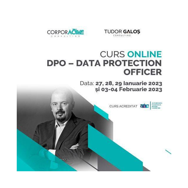 Curs de specializare de responsabil cu protecția datelor (DPO)